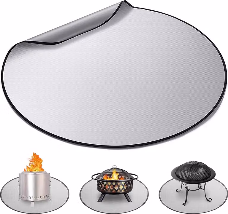 Tappeto per fuochi d'artificio 60cm base ignifuga per barbecue prato giardino pavimento cortile