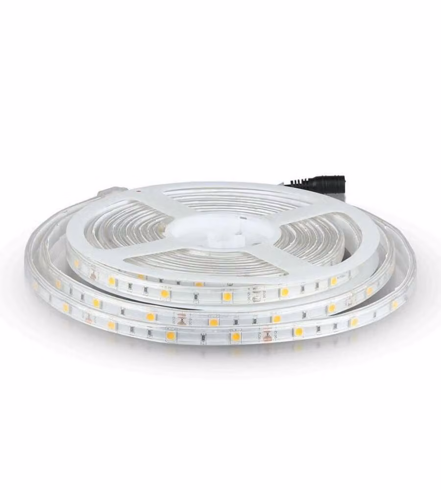 V-TAC Striscia LED SMD5050 4,8W/m 5m 30 LED/m 12V 3000K IP65 10mm