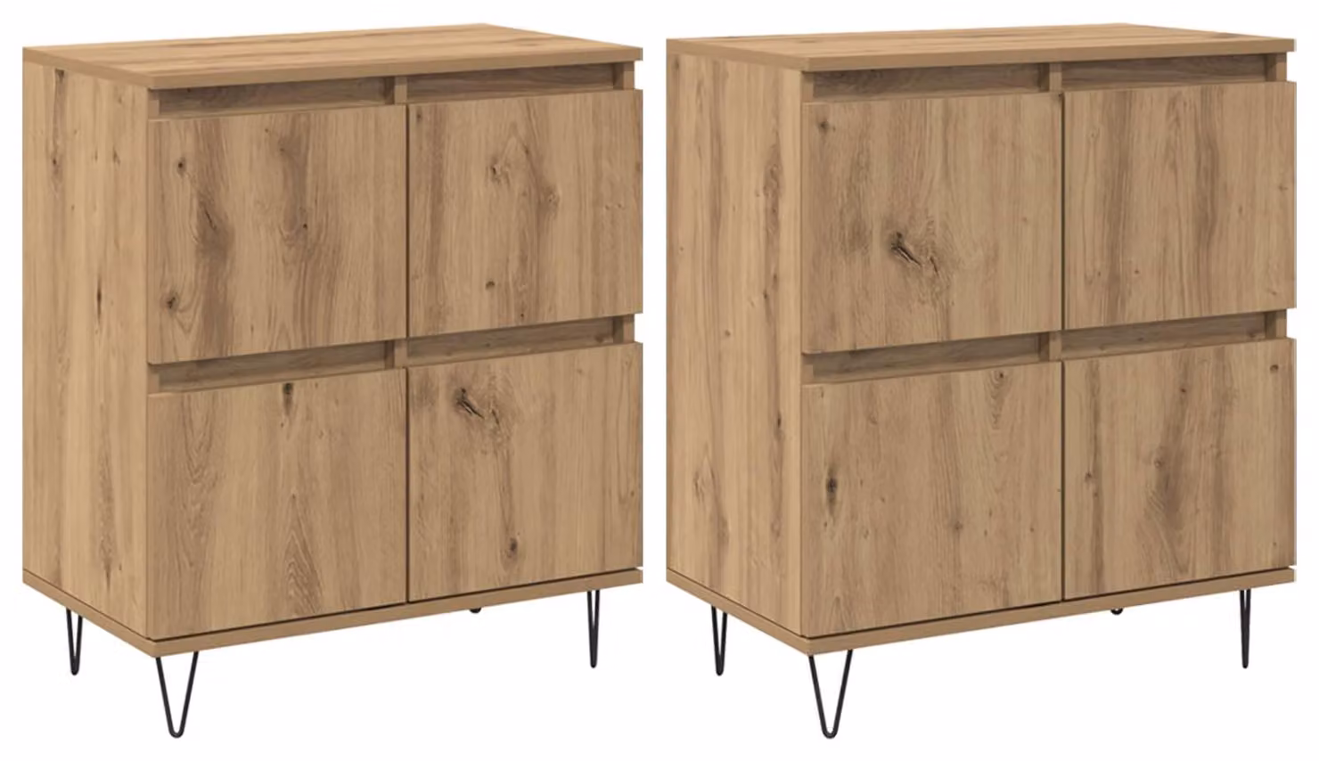 Sideboards 2 pcs rovere artigianale