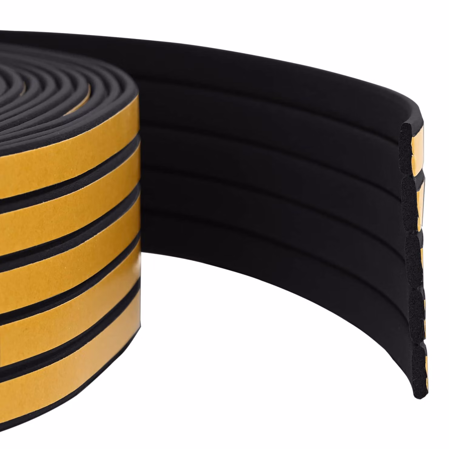Nastro adesivo per finestre vidaXL in schiuma EPDM nero, dimensioni 8 x 2 mm, lunghezza 12 m