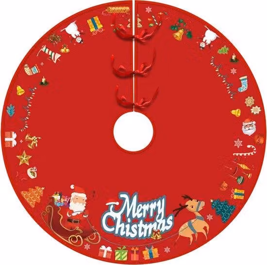 Decorazioni per l'albero di Natale, gonna per albero di Natale da 150 cm, decorazioni per la casa, ornamento per la base dell'albero