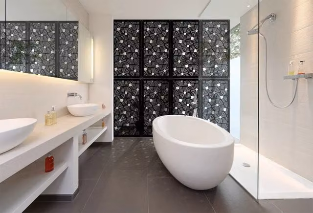 AIM - Pannello in PVC traforato - Parasole Misura: 98x198 cm, Colore: nero