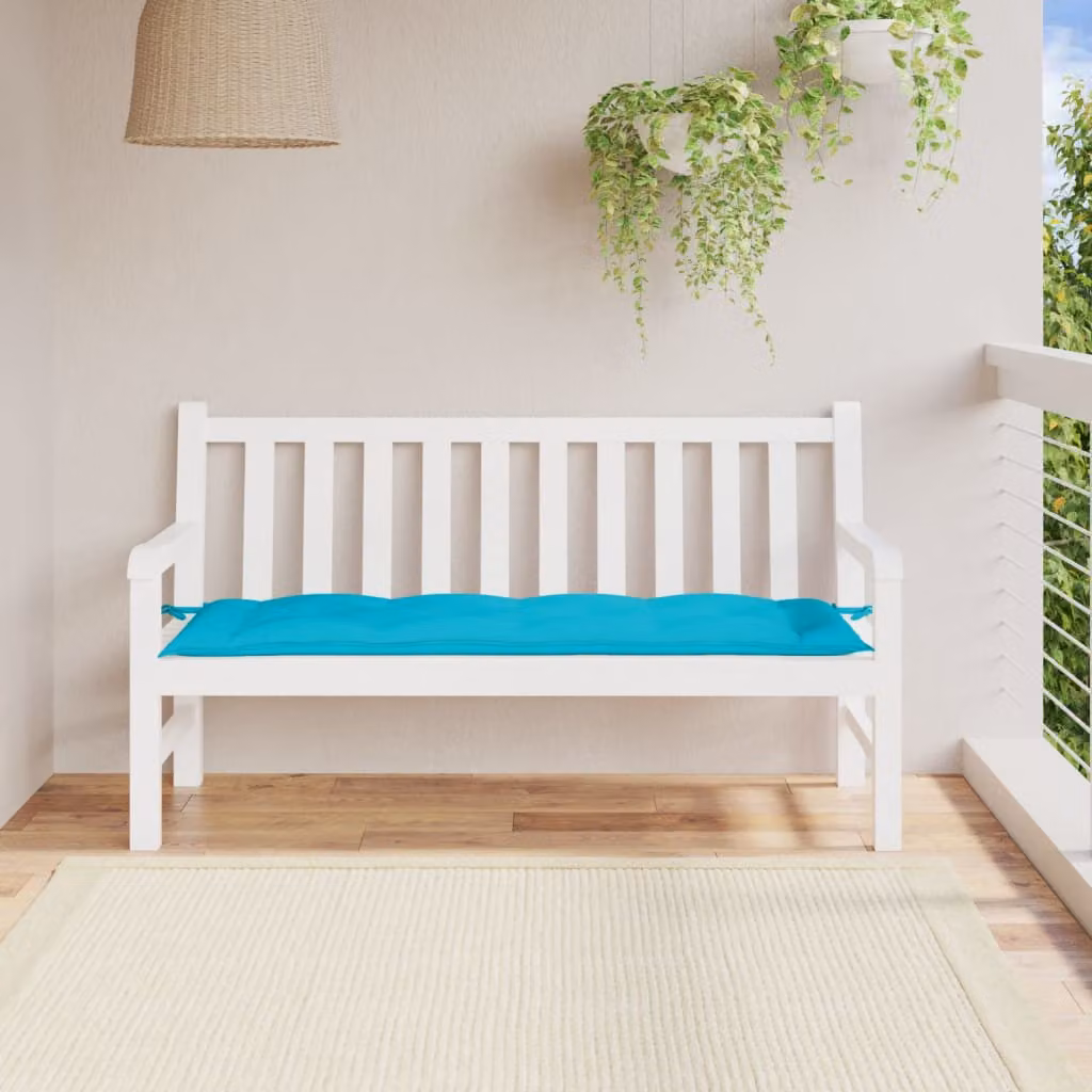 Cuscino per panca vidaXL Turchese in tessuto Oxford impermeabile e traspirante L/P/H: 150 x 50 x 7 cm
