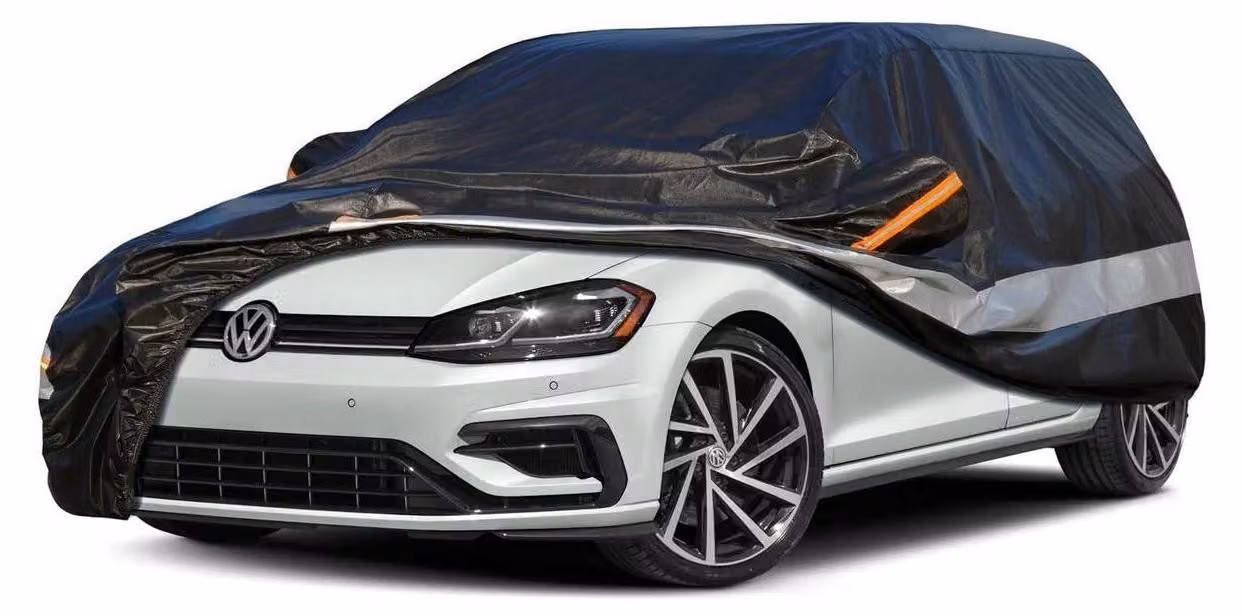 Copertura per auto, 10 strati, impermeabile e traspirante, per VW Golf dal 1998 al 2023, colore nero