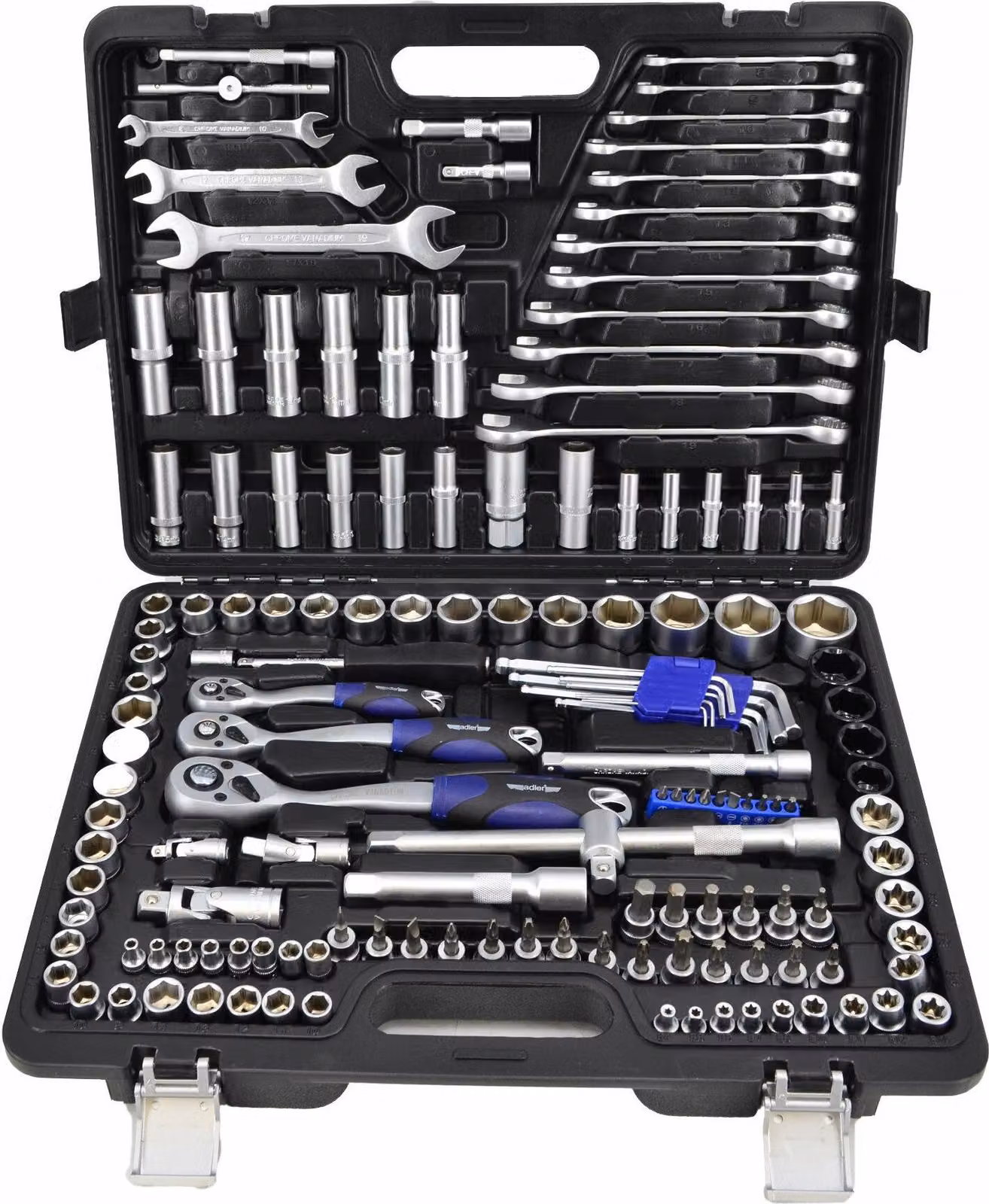 Set di chiavi Adler 1/2"3/8"1/4" 150el.