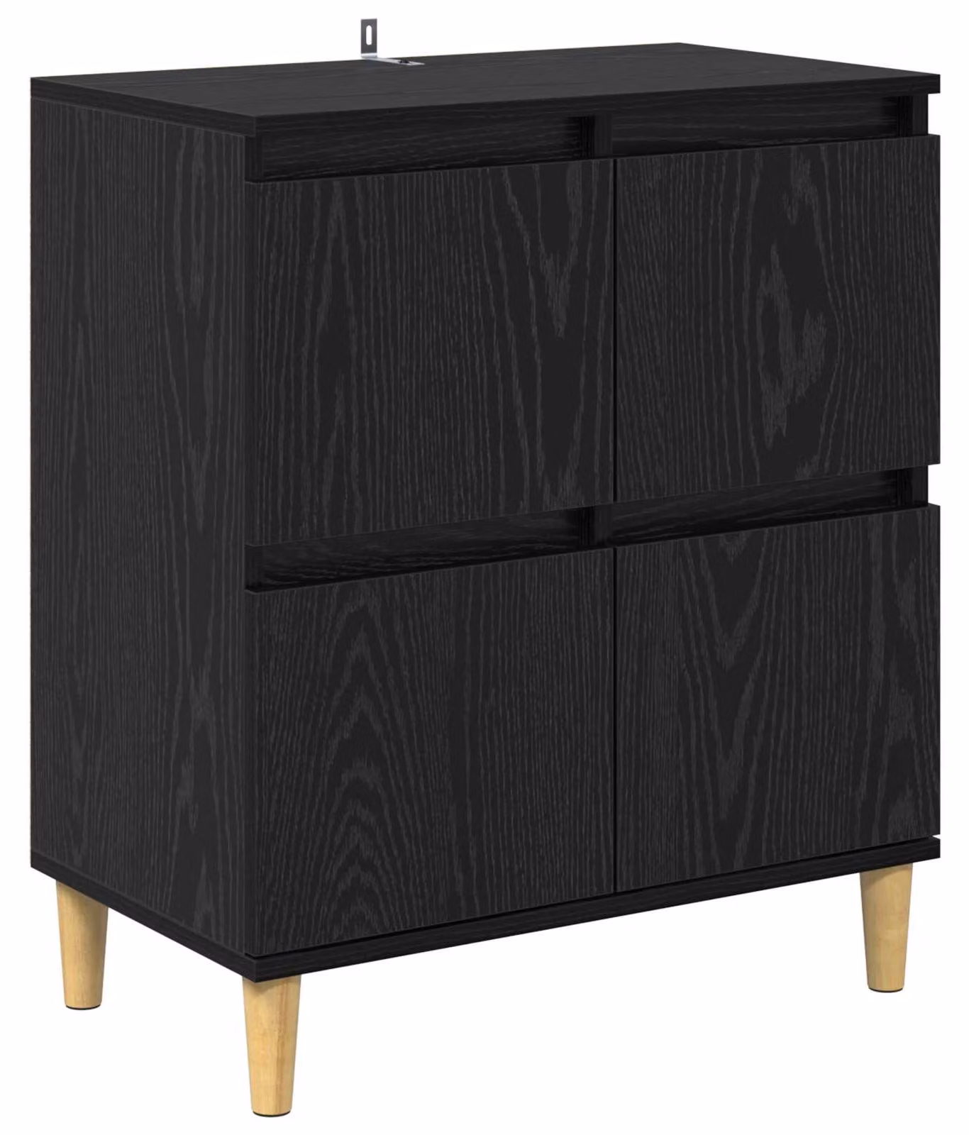 Credenza Rovere Nero 60 x 35 x 70 cm Legno multistrato