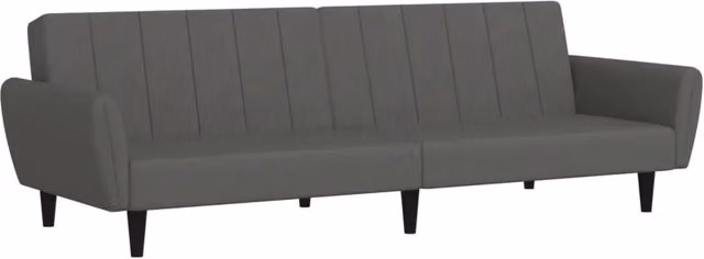 Divano letto | Sof¨¤ letto | Letto singolo a 2 Posti Grigio Scuro in Velluto