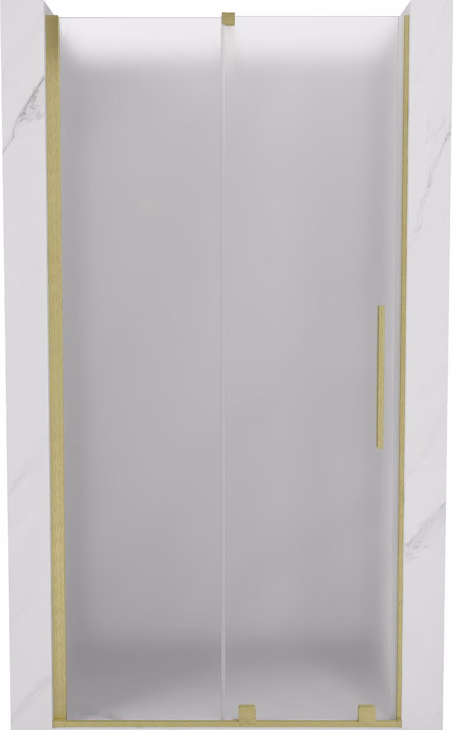 Mexen Velar porta doccia scorrevole 110 cm, brina, oro spazzolato - 871-110-000-31-55