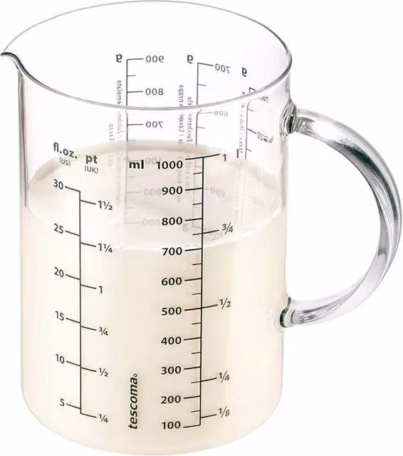 Tescoma Brocca in vetro trasparente con scala graduata Delicia, 1,0 l