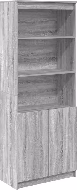 Credenza | Madia | Buffet da pranzo | Armadio da pranzo Grigio Sonoma 70x35x180 cm in Legno Multistrato