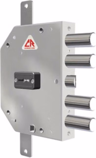 Serratura applicata per blindata CR 2155 MRX SERRATURA APPL P/BLIND TRIPL DM REV SX E61 I28 colore argento