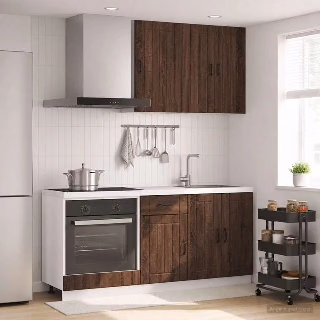 Unità Cucina LUCCA 5 pz Rovere Marrone Legno ingegnerizzato 3438262