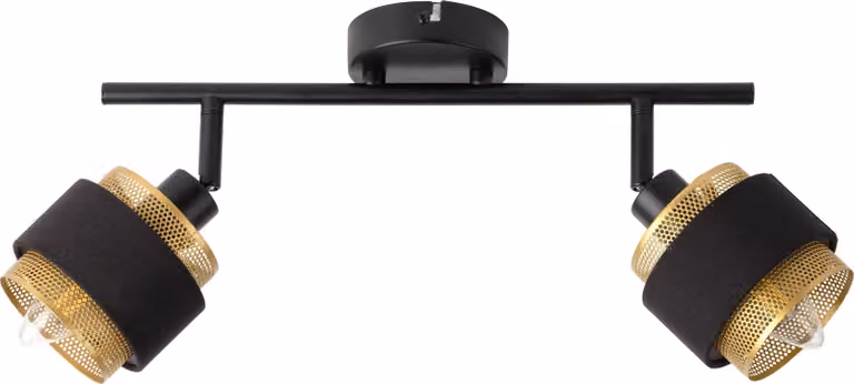 OSRAM LED Spot Hornet 2X2,8W 827 E14 Nero, dimmerabile, bianco caldo (2700 K), 2 corpi lampada regolabili, attacchi E14, lampadine LED OSRAM incluse