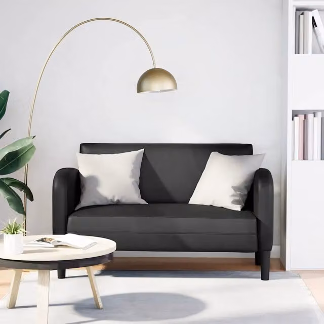 Divano Divanetto-Sofa Nero 110 cm in Similpelle