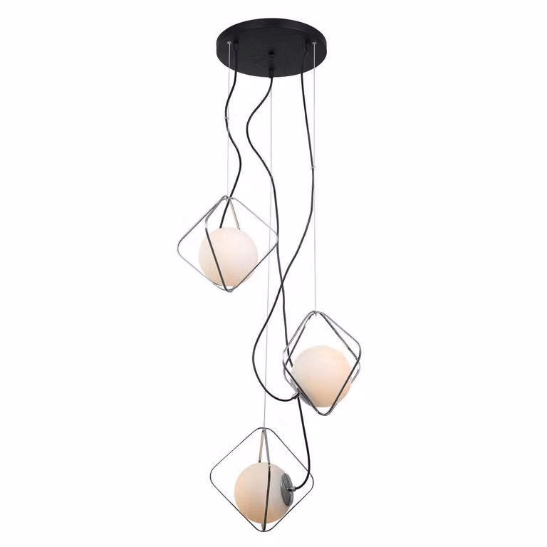 Italux Canto lampadario moderno cromo PEN-5696-3-BKCR