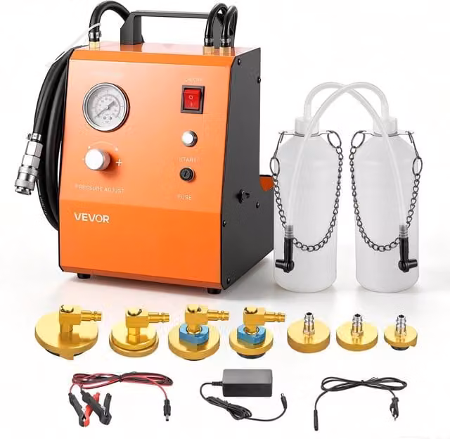 Kit spurgo freni elettrico YS-0115D 120V 24W spurgatore automatico liquido freni con 7 adattatori pompa a pressione 0,6-3 bar per officina