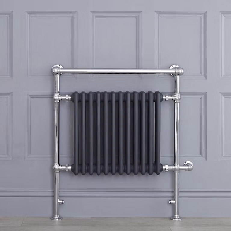 Scaldasalviette Elettrico Tradizionale - Termoarredo Bagno 800W - Antracite - 930 x 790mm - Elizabeth