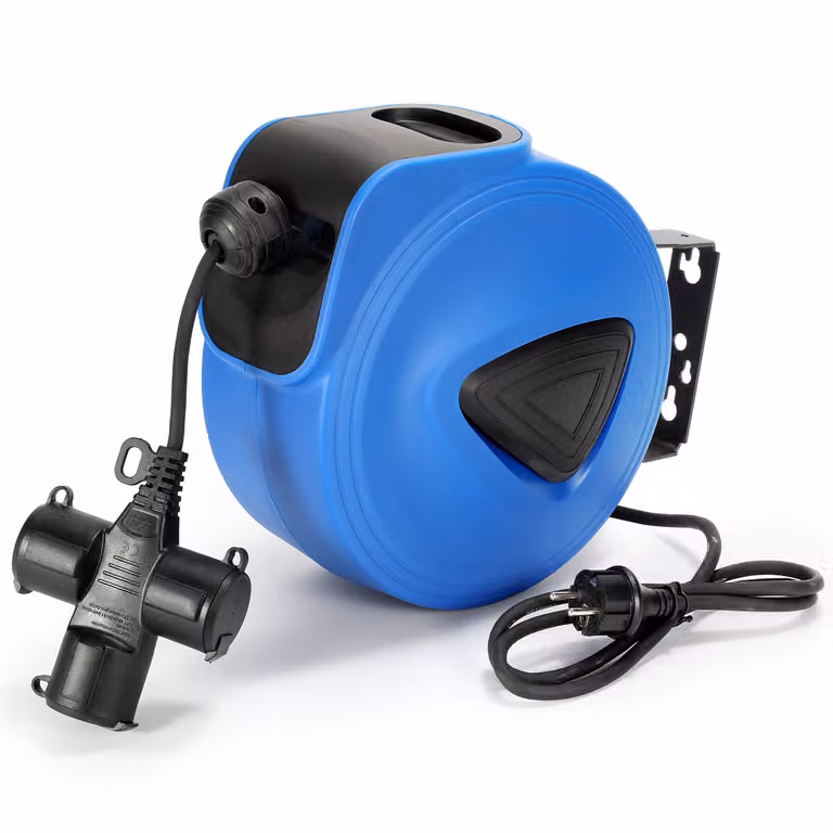 Jopassy avvolgicavo automatico 20m + 1,5m avvolgicavo girevole a 180° 3 fori spina di sicurezza protezione da surriscaldamento