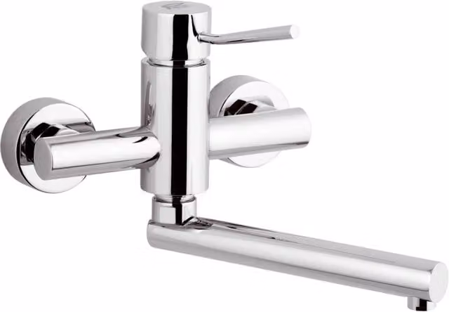Rubinetto monocomando per lavello serie minimal Remer colore silver