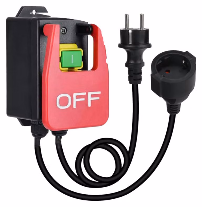 Interruttore a due poli da 220 V, interruttore di sicurezza con presa di corrente