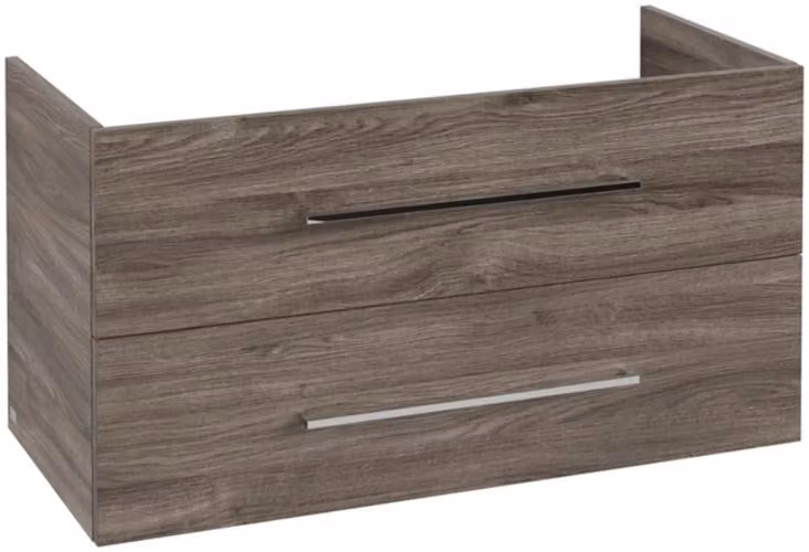 Villeroy & Boch Avento meuble sous lavabo, 2 tiroirs, 980x514x484mm, poignée chrome brillant, A89200RK, A89200RK