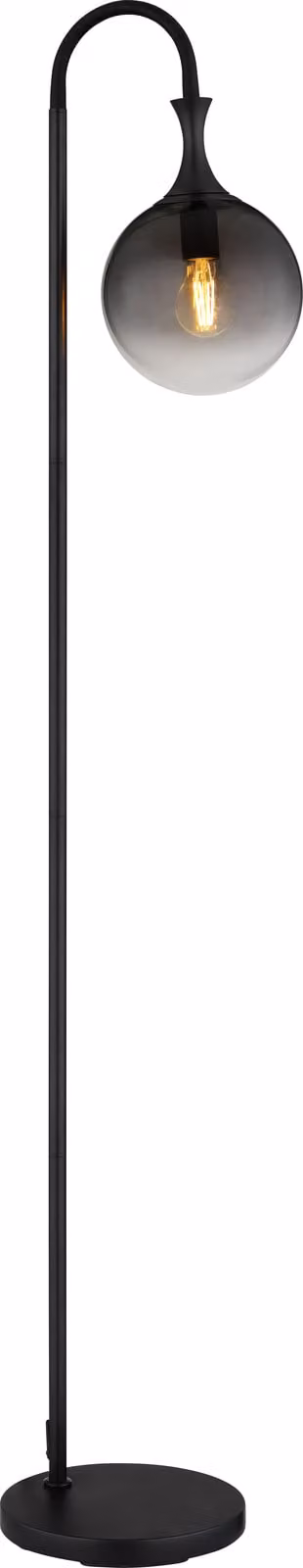 Globo Lighting|Lampada da terra in metallo nero opaco, 1x E27 LED