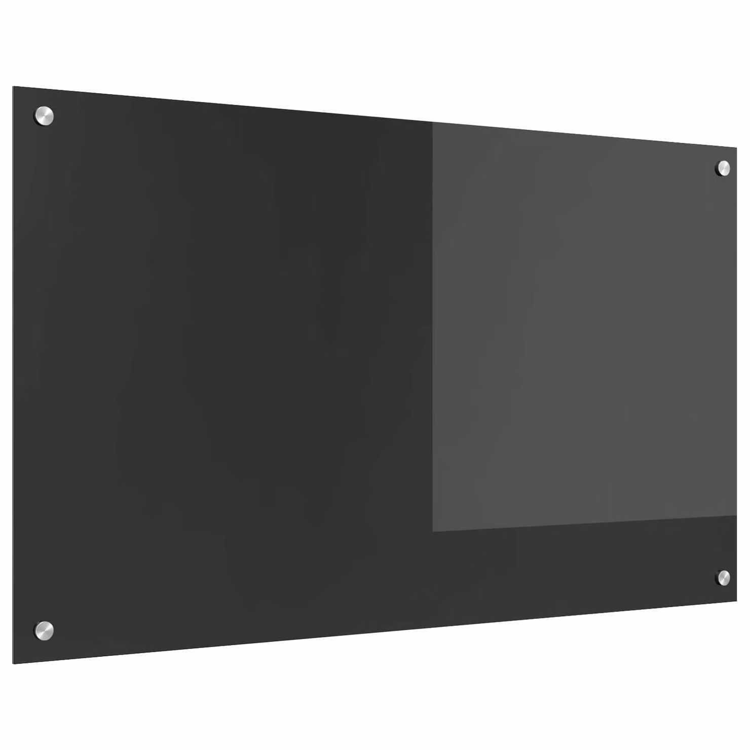 Schienale da cucina vidaXL in vetro temperato lucido, Grigio, L: 100 cm x H: 60 cm