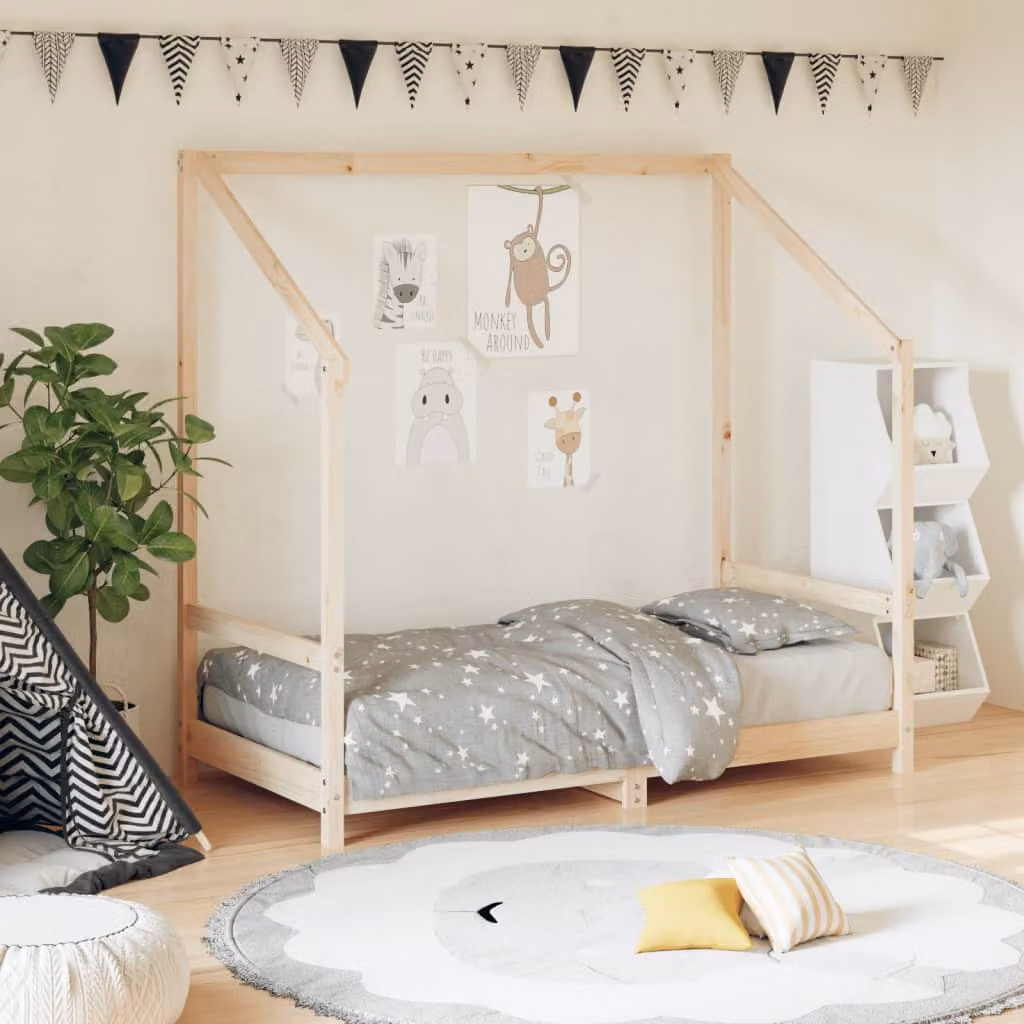 vidaXL Giroletto per Bambini in Legno Massello di Pino, L/P/H: 160 x 80 x 85,5 cm