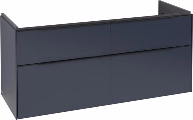 Villeroy & Boch Subway 3.0 armoire sous lavabo, éclairage LED, 4 tiroirs, lavabo au centre, 1272x576x478mm, C602L1VQ, C602L1VQ