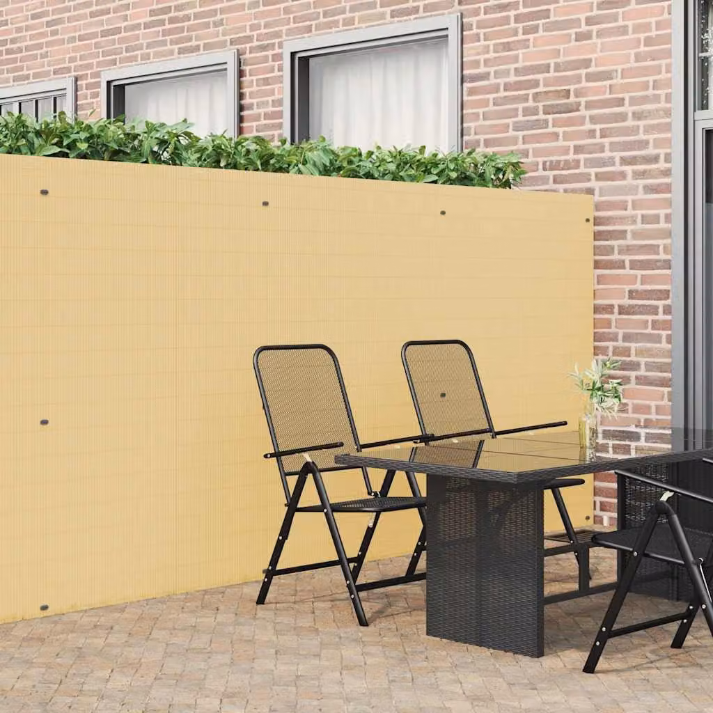 Recinzione da giardino bifacciale vidaXL in PVC gialla, H: 180 cm, L: 5 m