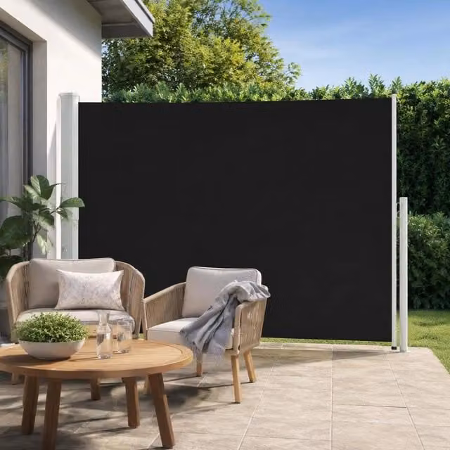 Extendable Side Awning 200x300 Cm Black