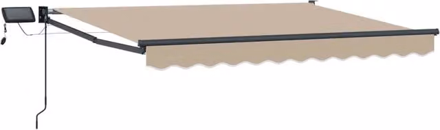 Tenda da Sole | Tenda retrattile manuale con LED Beige e Antracite 3 x 2,5 m