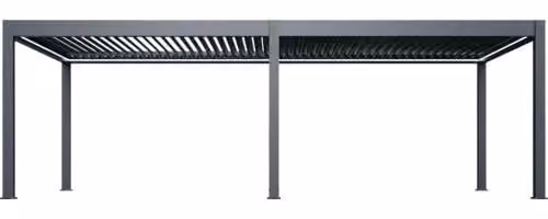 Pergola bioclimatica ROJAPLAST Prestige con azionamento elettrico e illuminazione a LED 8x4 m indipendente