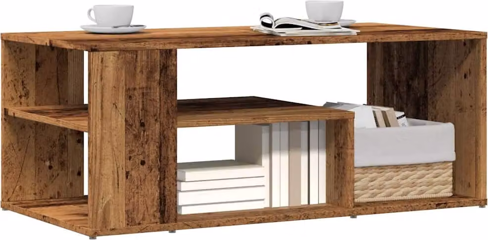 Maison Exclusive - Tavolino effetto legno antico 100x50x40 cm Materiale ligneo