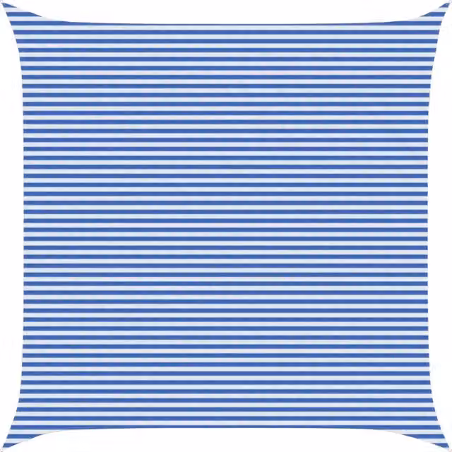 Telo Ombra-Vela Ombreggiante-Parasole a Vela Blu e Bianco 7 x 7 m HDPE