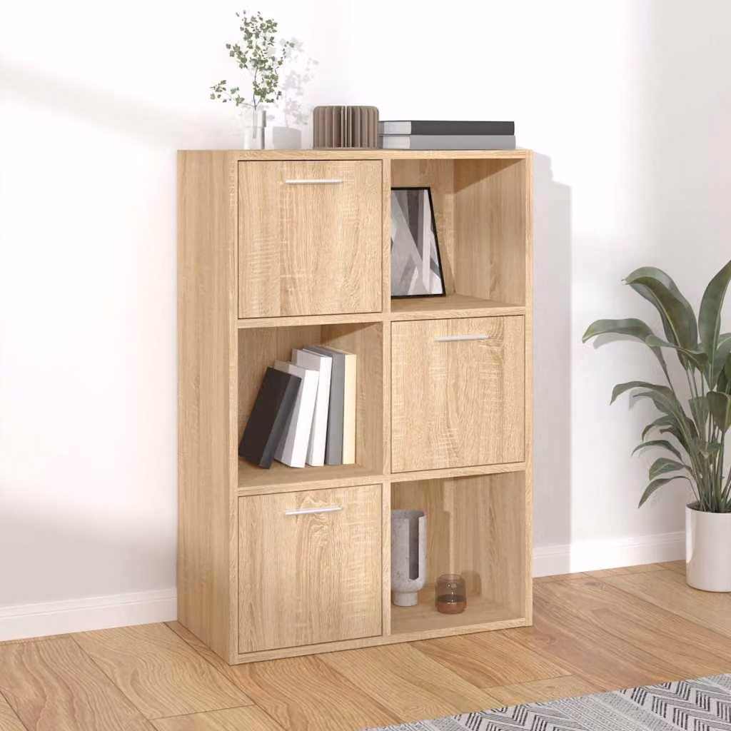 Armadietto vidaXL in Legno Multistrato e MDF, Colore Marrone, L 60 cm x P 29,5 cm x H 90 cm