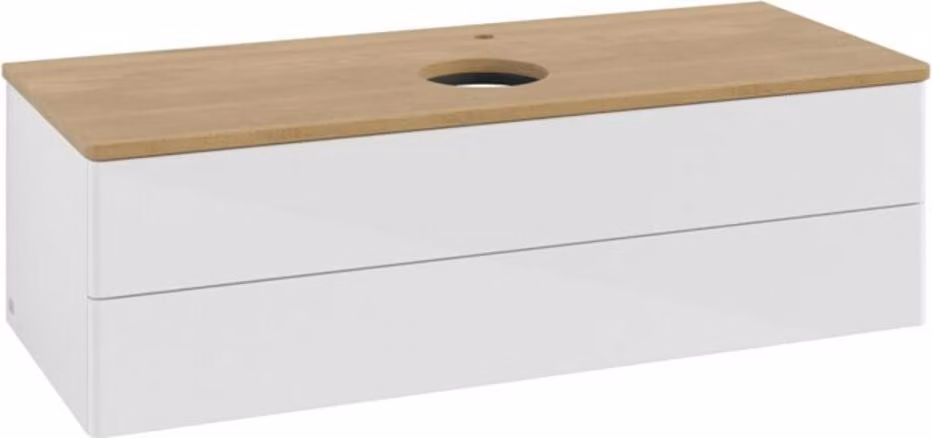 V&B Mobiletto senza struttura frontale, con illuminazione Antao 120x36x50cm, HL, WBP hon. Oa, g wh. Lac