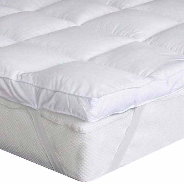 Topper per materasso, dimensioni 140x190 cm, spessore 4 cm, morbido, traspirante, lavabile in lavatrice, con 4 angoli fissati con elastici