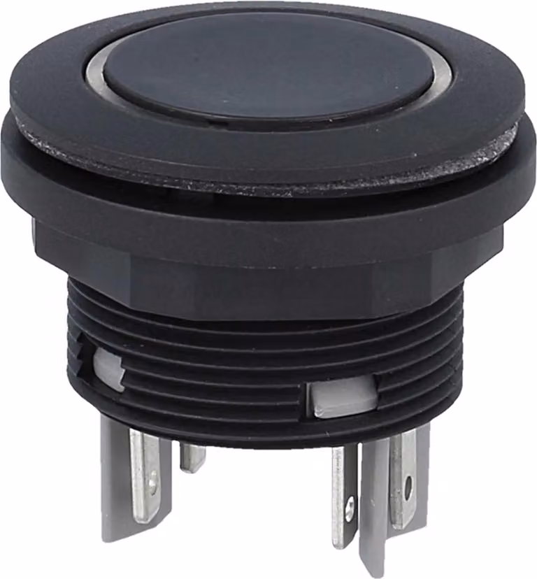 Georg Schlegel Pulsante con illuminazione ad anello, illuminabile 2S, rotondo, connettore piatto SHORTRON 2,8 mm x 0,8 mm - 1 pezzo