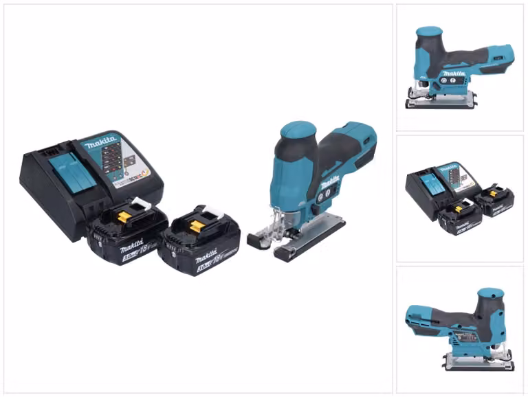 Seghetto alternativo a batteria Makita DJV 185 RF 18 V brushless + 2x batteria ricaricabile 3,0 Ah + caricabatteria