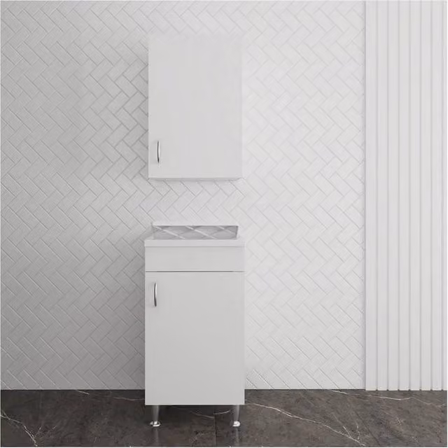 Set mobile bagno/lavanderia ECO con lavatoio 45x50 cm e pensile