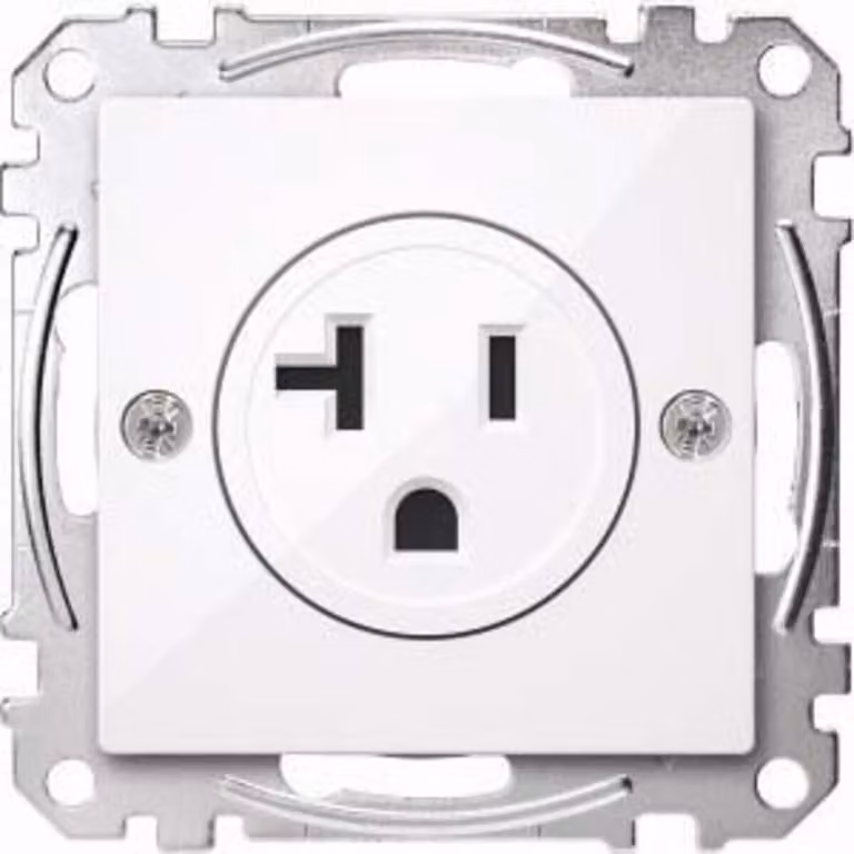 Adattatore per prese elettriche USA, 20 A, bianco lucido, sistema M