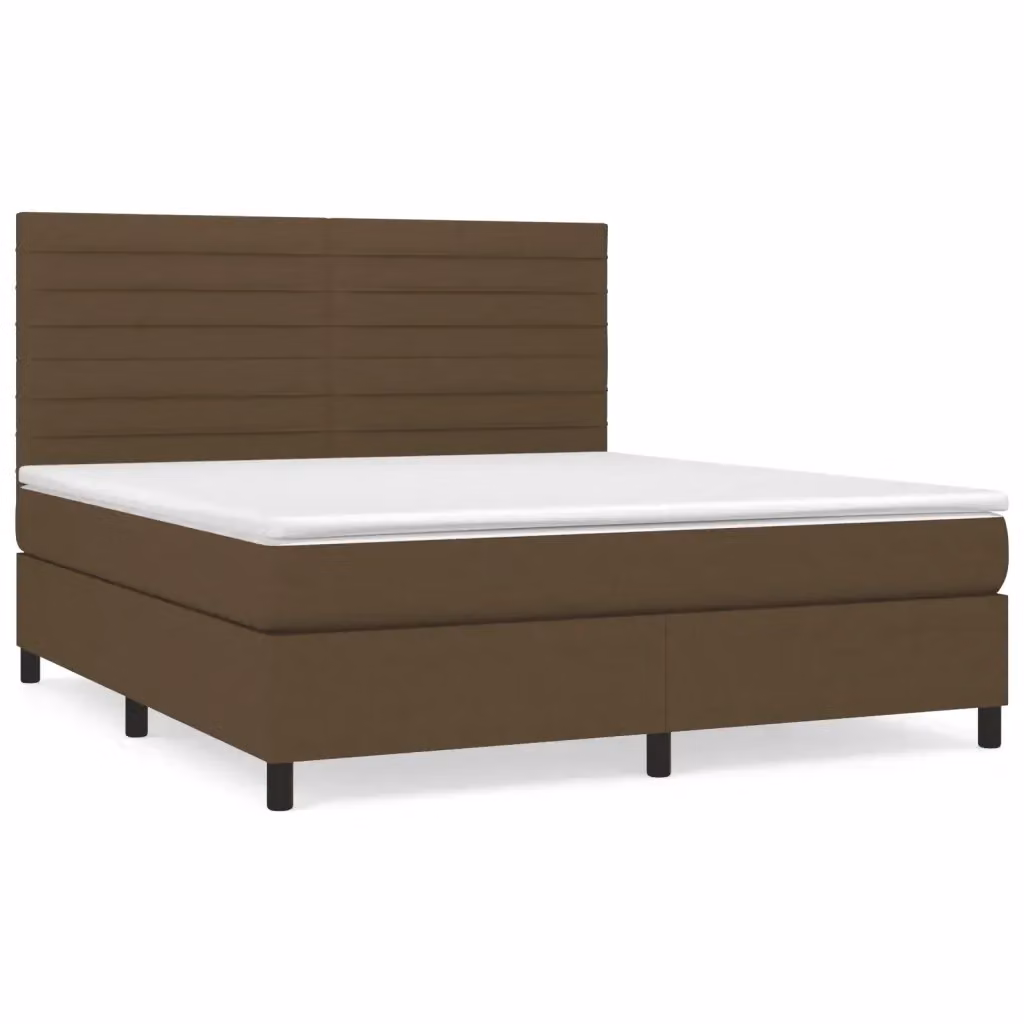 Letto Ibrido con Giroletto a Molle e Materasso vidaXL Marrone e Bianco L/P/H: 160 x 200 x 128 cm – 2