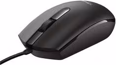 Mouse con cavo Trust BASI nero con connessione USB-A