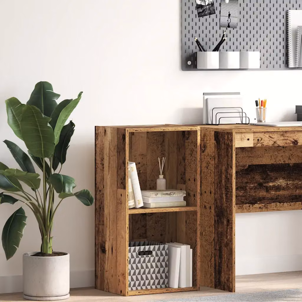 Libreria vidaXL in legno marrone stile rustico, L 40 cm x P 30 cm x H 77 cm