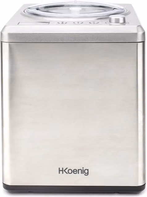 Gelatiera verticale H.Koenig HF340 Grigio con contenitore da 2 l e display digitale