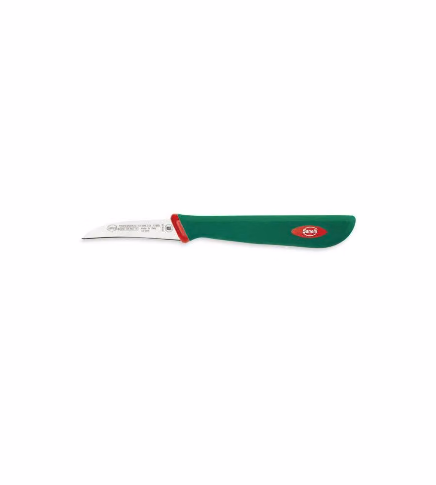 Coltello da verdura Sanelli in acciaio inox con manico in plastica verde, lama 6 cm – 2