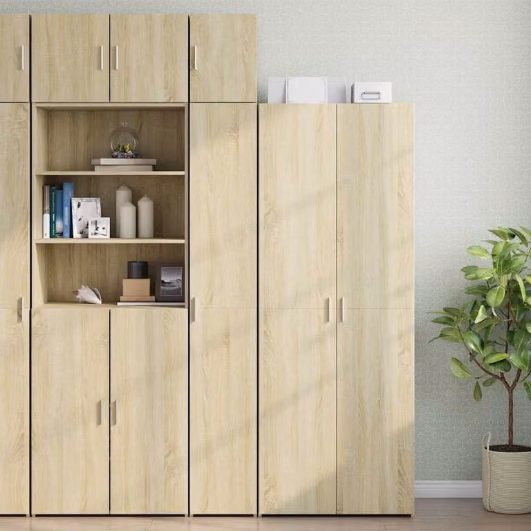 Mobile da parete vidaXL in Rovere Sonoma, L: 30 cm, P: 42,5 cm, H: 225 cm