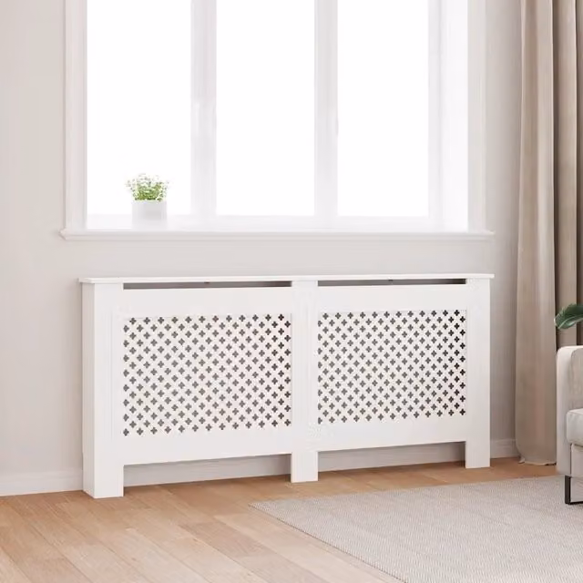 Copertura per radiatore vidaXL in MDF bianca L: 172 cm, P: 19 cm, H: 81,5 cm