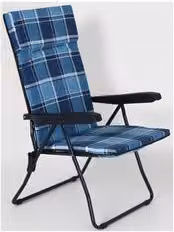 Sedia sdraio GARDEN TONDA Blu Metal F.A.R. con braccioli in tessuto